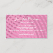 ヤーンボール編み物クロチェットピンク 名刺 (裏面)