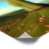 ヤーンポスターのリアルなリンゴの木 ポスター (角)