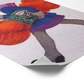 ヤーン付き女の子，ヴィンテージ広告ポスター ポスター (角)