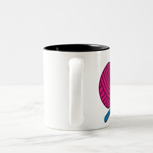 ヤーン愛-かぎ針編みのマグ ツートーンマグカップ (ハンドル)