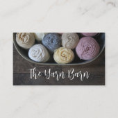 ヤーン素朴編み物&クロチェットビジネスカード 名刺 (正面)