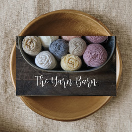 ヤーン素朴編み物&クロチェットビジネスカード 名刺