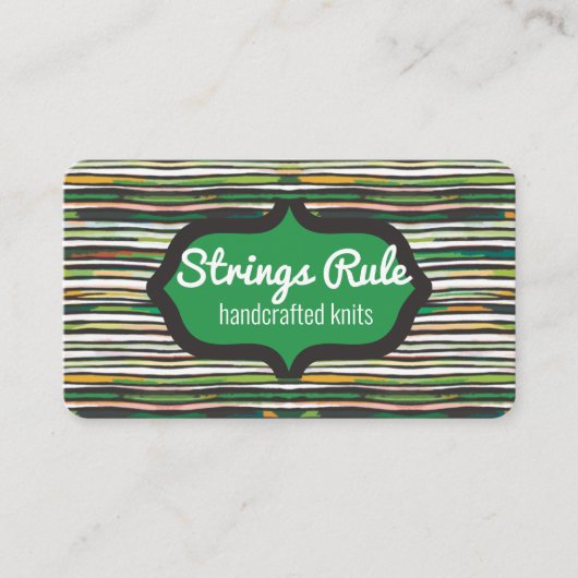 ヤーン編み機の編み物クロチェットホームズパン工芸品 名刺 (正面)