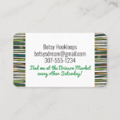 ヤーン編み機の編み物クロチェットホームズパン工芸品 名刺 (裏面)