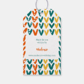 ヤーン編み物ウール手作り ギフトタグ (裏面)