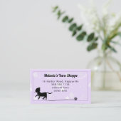 ヤーン編み物カード付きヤーンねこ 名刺 (スタンド正面)