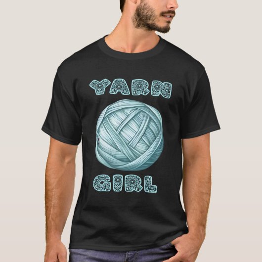 ヤーン編み物クロシェ裁縫引用文ことわざスローガン Tシャツ (正面)