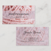 ヤーン編み物クロチェットハンドメイドクラフトあみ組みアート 名刺 (正面/裏面)