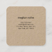 ヤーン編み物クロチェットボールクラフトスクエアブー スクエア名刺 (裏面)