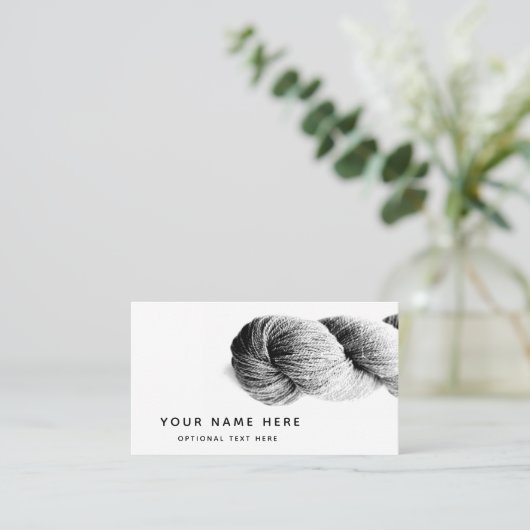 ヤーン編み物ファイバモダンーアミニマルート 名刺 (スタンド正面)