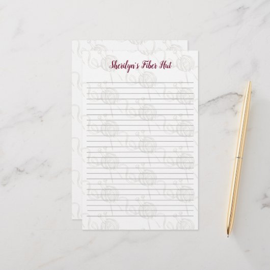 ヤーン編み物ファイバーアーツビジネスクラフター紙 (正面/裏面インサイチュ)