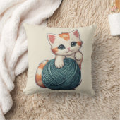 ヤーン遊 – キットン装飾用クッション クッション (ブランケット)