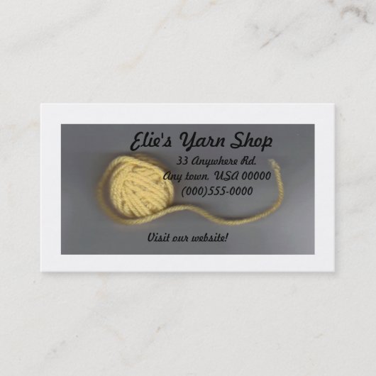 "ヤーン"の名刺 名刺 (正面)