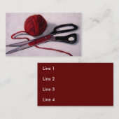 ヤーン、はさみ: 芸術: 名刺 (正面/裏面)