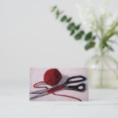 ヤーン、はさみ: 芸術: 名刺 (スタンド正面)