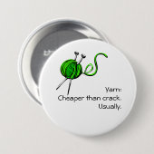 ヤーン: ひびより安い。 通常 缶バッジ (正面&裏面)