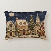 ヤーン・クリスマス・ビレッジ 16x12 アクセントピロー (正面)