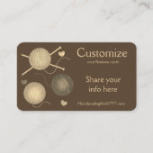 ヤーン/クロシェ/編み物名刺 名刺 (正面)