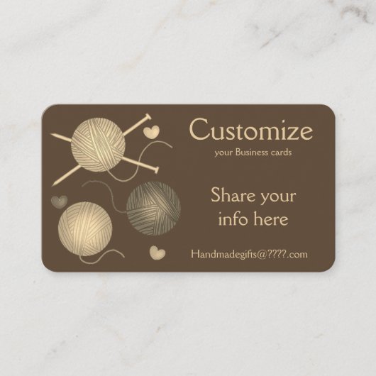 ヤーン/クロシェ/編み物名刺 名刺 (正面)