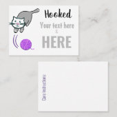 ヤーン/クロシェ/編み物猫 名刺 (正面/裏面)