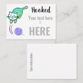 ヤーン/クロシェ/編み物猫 名刺 (正面/裏面)