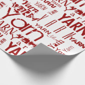 ヤーン！タイポグラフィ編み物 ラッピングペーパー (角)