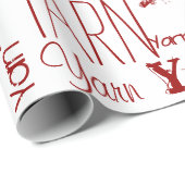 ヤーン！タイポグラフィ編み物 ラッピングペーパー (ロールコーナー)