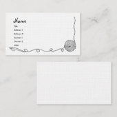 ヤーン、糸、及び針のグラフィック 名刺 (正面/裏面)