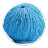 ヤーン-編む悪賢いニットのおもしろいの青い球 セラミックノブ (正面)