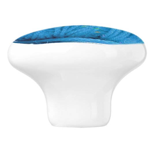 ヤーン-編む悪賢いニットのおもしろいの青い球 セラミックノブ (側面)