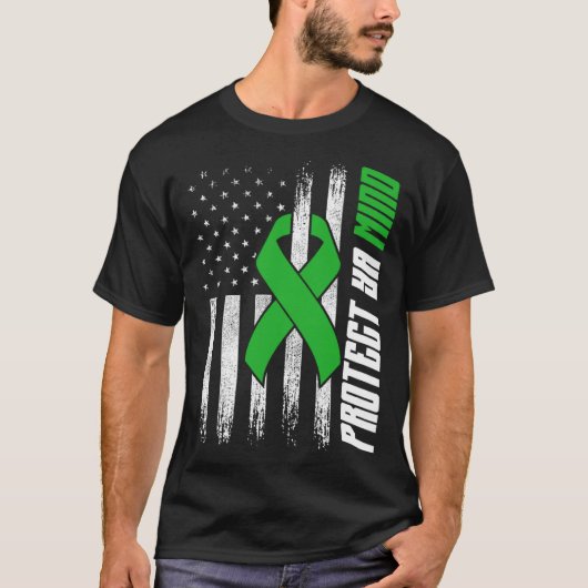 ヤ保護マインドメンタルヘルス認識度うつ病 Tシャツ (正面)