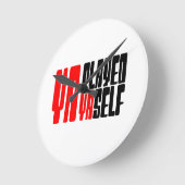 ヤ遊ヤ・ヤセフ ラウンド壁時計 (傾斜)