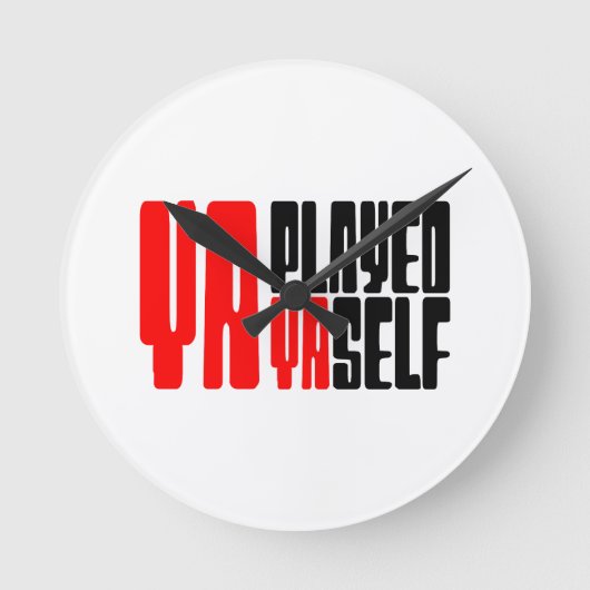 ヤ遊ヤ・ヤセフ ラウンド壁時計 (正面)