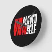 ヤ·ヤ遊セルフ ラウンド壁時計 (傾斜)