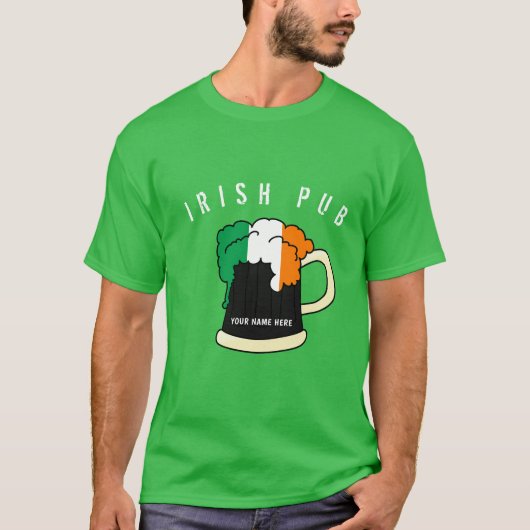 ユアアイパーソナライズされたルランドパブSt patricks day Tシャツ (正面)