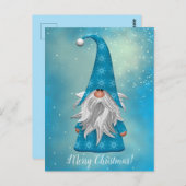 ユアテキスト/カラーキュートブルー格言ホリデースノーフレーク ポストカード (正面/裏面)