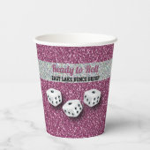 ユアネームピンクスパルクルサイコロズバンコ  紙コップ (裏面)