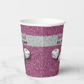 ユアネームピンクスパルクルサイコロズバンコ  紙コップ (右)