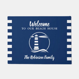 ユアビーチハウス航海のクラシックライトハウス ドアマット