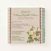 ユアフォトヴィンテージワイルドバラメモリアルゲストブック ノートブック (裏面)