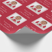 ユアフォト名前をカスタムするクリスマスラッピング紙 ラッピングペーパー (角)