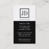 ユアプロフェッショナルモノグラム白黒 名刺 (裏面)