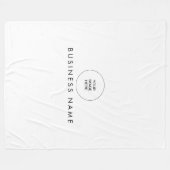 ユアホテルホステルモーテルロゴヒアスタイリッシュシンプル フリースブランケット (正面(横))