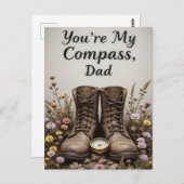 ユアマイコンパスパパ自然トレイル父の日 ポストカード (正面/裏面)