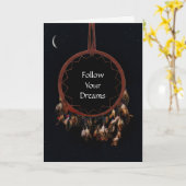 ユア後を追ドリームズドリームキャッチャー勇気付けられる カード (黄色い花)