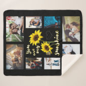 ユア·ア·マイ·サンシャイン·ヒマワリー·フォト シェルパブランケット (正面(横))