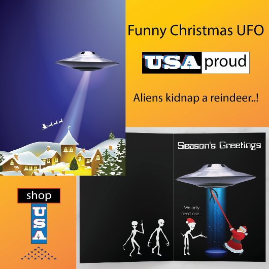 ユエモノサンタ🎅🛸UFOクリスマス シーズンカード