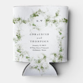 ユエレガントーカリプトゥス結婚モノグラムの贈り物 缶クーラー (正面)