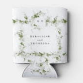 ユエレガントーカリプトゥス結婚モノグラムの贈り物 缶クーラー (裏面)