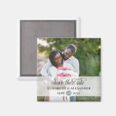 ユエレガントーカリ結婚の写真保存日 マグネット (正面/裏面)